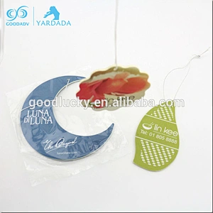 stock items leaf shaped paper hanging car air freshener with logo