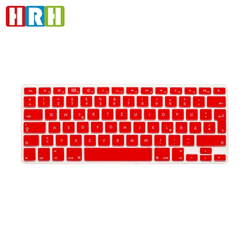 hot keys keyboard german custom silicone skin Keyboard  cover Skin for macbook air 13 inch keyboard European Version