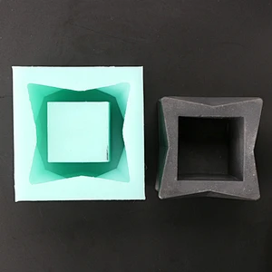 Mini Geometry flower pot silica gel Cement decorations home concrete vase pot silicone mold