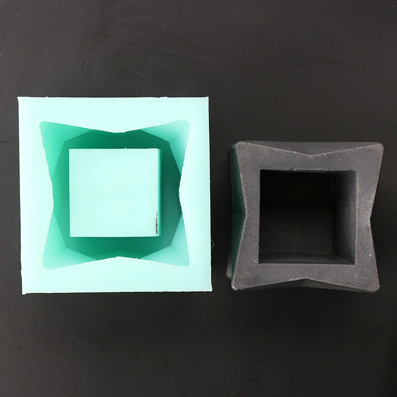 Mini Geometry flower pot silica gel Cement decorations home concrete vase pot silicone mold