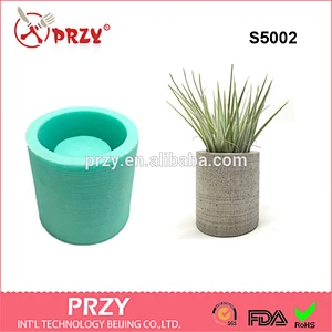 S5002 Silicone circular Mold silicone mold 3d vase Multi meat plant cement flower pots European style multi flower pots mould