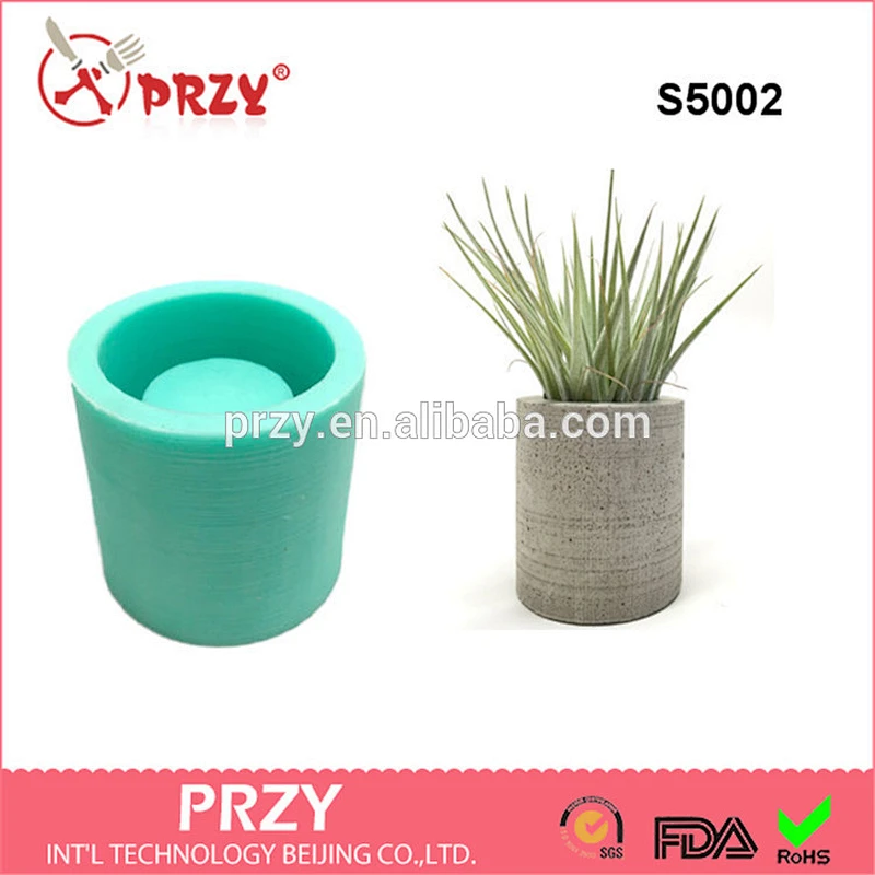 S5002 Silicone circular Mold silicone mold 3d vase Multi meat plant cement flower pots European style multi flower pots mould