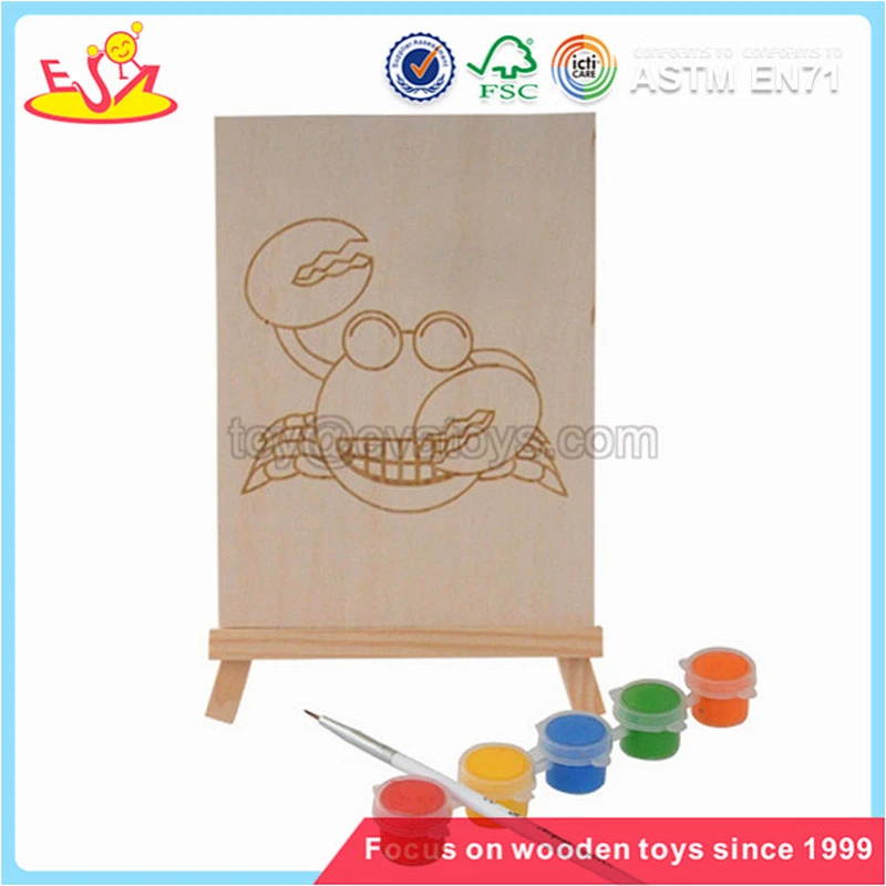 Wholesale selling creative wooden flower pattern children cartoon wooden hand painting toy W03A044