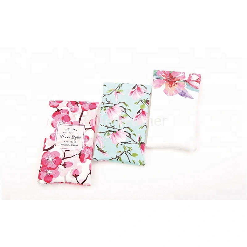 Floral custom design easy taken eyeglass bag with spring top