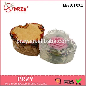 S1524 PRZY Decorative heart shape silicone candle mold