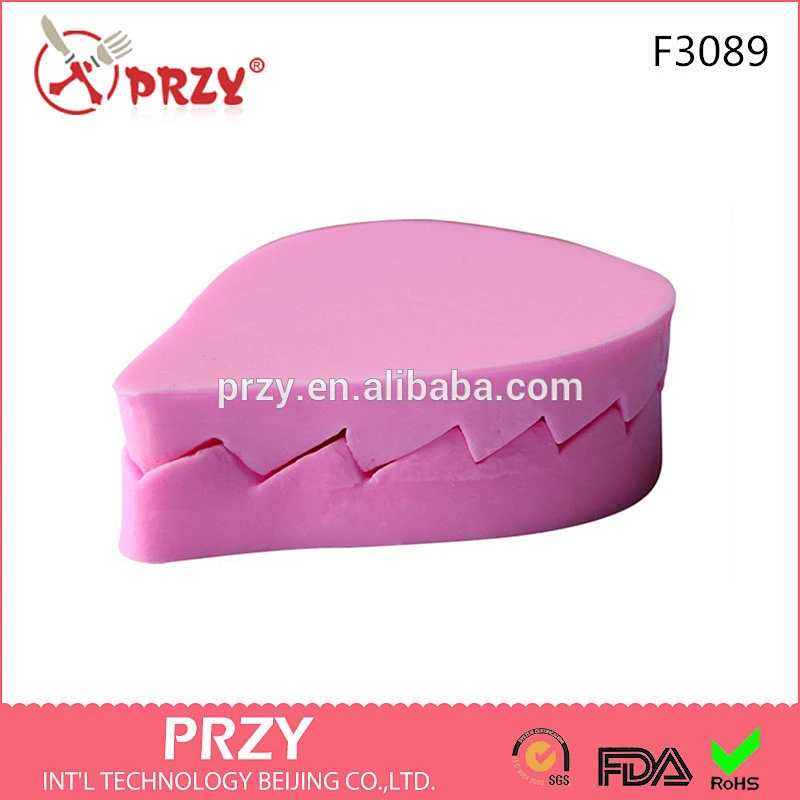 F3089 PRZY Leaf silicone cake mold-toxic green fondant cake baking mould