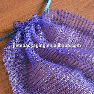 Customized violet raschel mesh bag size 50*80cm for packing onion,orange,tomato,potato