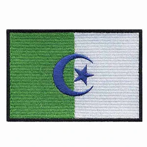 Factory price Algeria embroidered world flag patches in stock