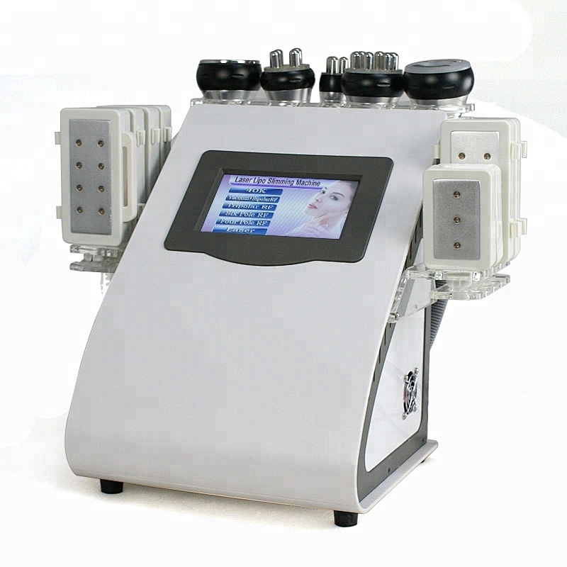 High quality  8 Pads Diode Lipo Laser LLLT Ultrasonic 40K Cavitation Slimming Vacuum RF Cellulite Weight Loss Machine