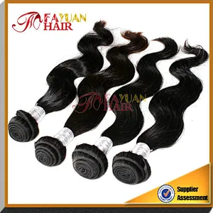 Top quality grade 6A 100% unprocessed raw virgin brazilian natural wave hair weave