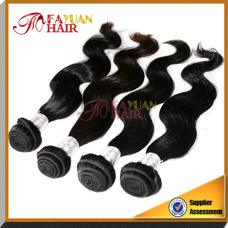 Top quality grade 6A 100% unprocessed raw virgin brazilian natural wave hair weave