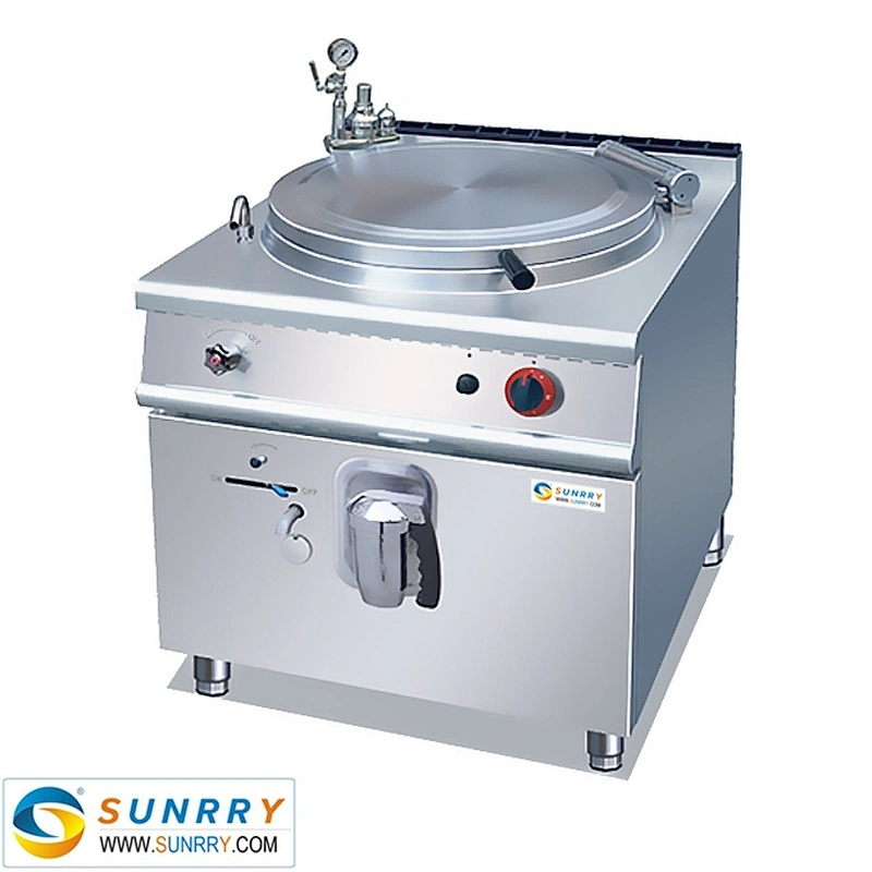 High quality restaurant equipment floor type gas jacketed soup boiling pan 60L