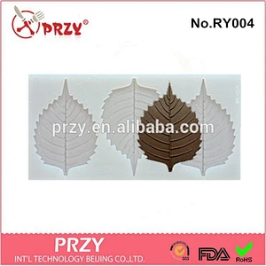 New design leaf shape cake decor silicone chocolate mold