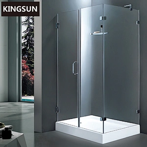 K-7504 Pakistan Standard Size frameless glass shower door security cabin Design Price
