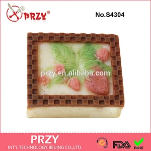 S4304 Strawberry Silicone Soap Mold Silicone Rubber Mold For Soap Loaf