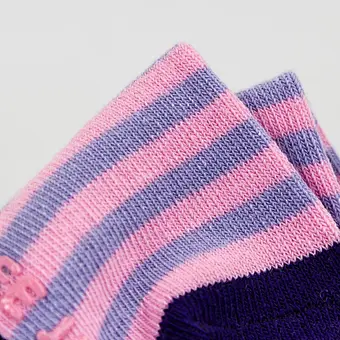 Cotton Jacquard Pink Purple Navy Lovely Children Baby Girl Non Anti Slip PVC Rubber Home Socks