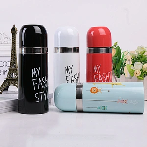2017 new style cartoon portable stainless steel vacuum flask in outsiade