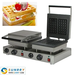 Double head stainless steel 2 pcs rectangle muffin pancake maker price
