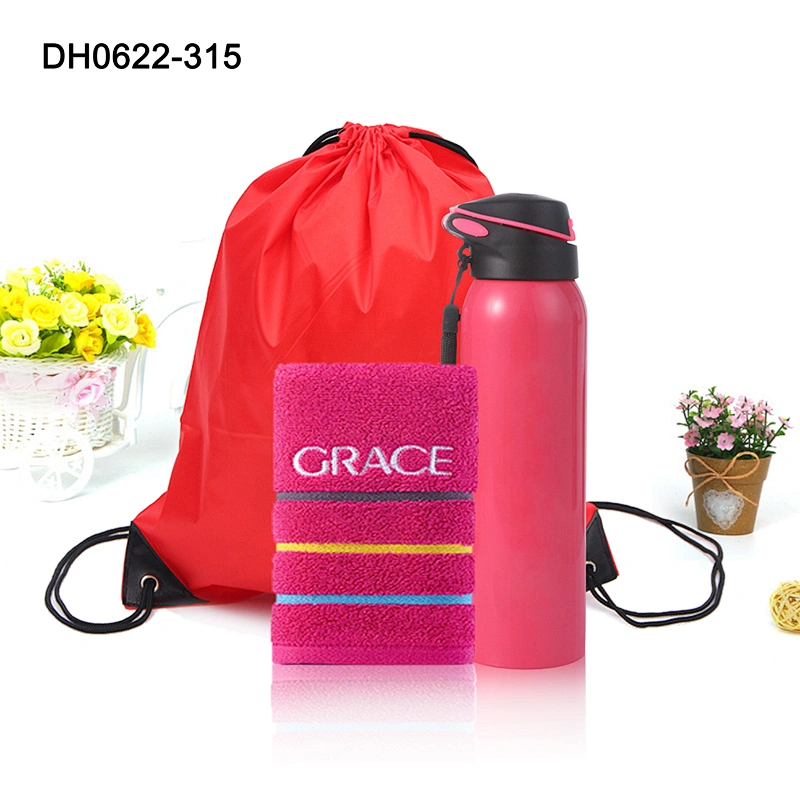 Hiking Outdoor Sports eco-friendly stainless steel Travel Bottle Set With towel for adults
