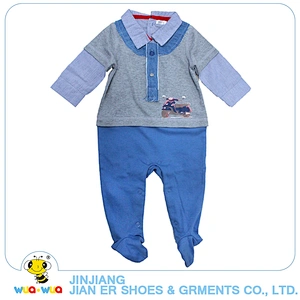 Custom print knit fabric comfortable long sleeve baby body suit romper