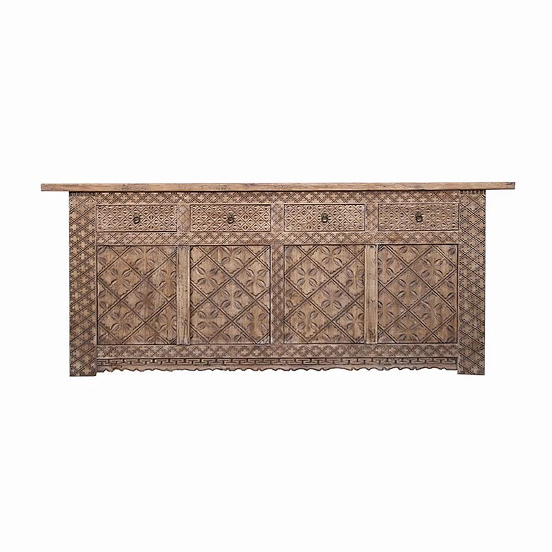 Qinghai Carved Chinses antique cabinet asian sideboard
