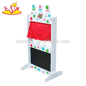 wholesale kids wooden puppet theater for sale funny toy children wooden puppet theater for sale W10D145