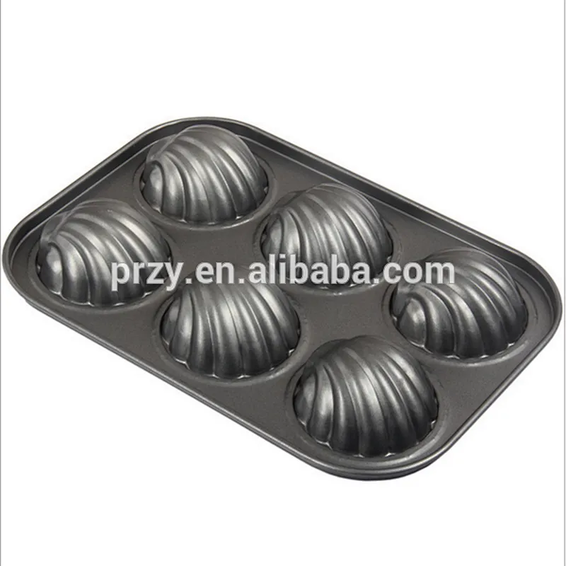 P197 High quality 6 cavity shell shaped cake baking pans