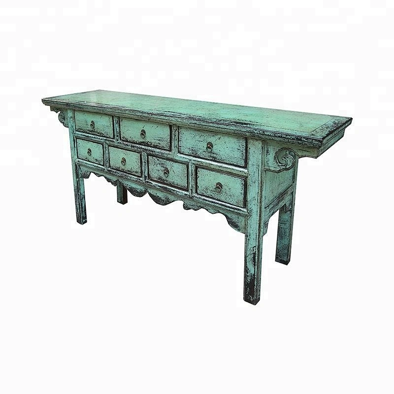 chinese antique distressed lacquered altar table living room furniture