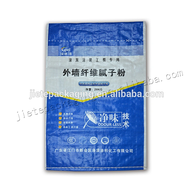 Construction use moisture proof pp woven tile adhesive bag plastic cement sack