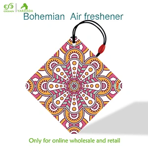 Pink lovely Bohemia style fragrant paper, hanging rearview mirror pendant, generous and beautiful air freshener in stock.