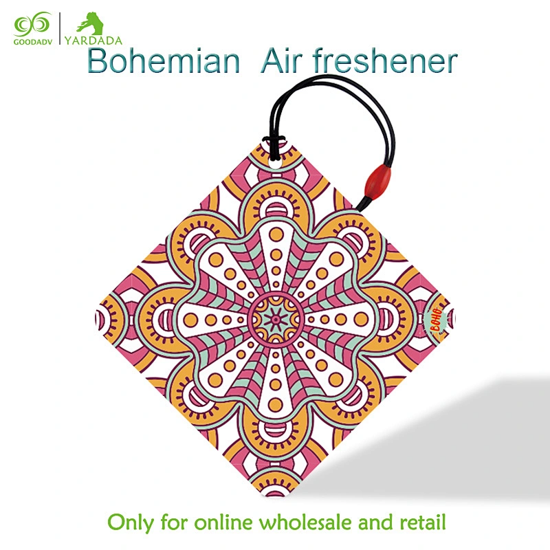 Pink lovely Bohemia style fragrant paper, hanging rearview mirror pendant, generous and beautiful air freshener in stock.