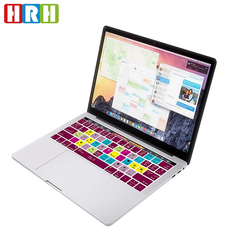 Chinese Wholesaler Waterproof Ado be InDesign TPU Keyboard Covers for macbook air keyboard Shortcuts Skin Touch Bar