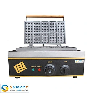 Commercial snack machine automatic electric rectangle 10 egg cake waffle maker
