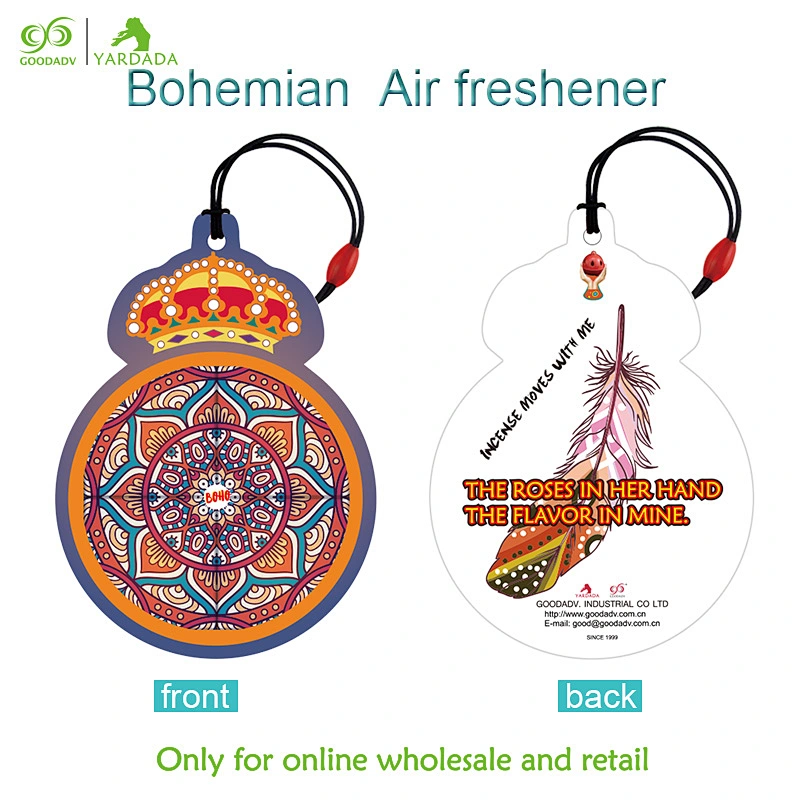 2018 new kaleidoscope effect design automobile suspension type air freshener, cheap and high quality, 8 kinds of fragrance