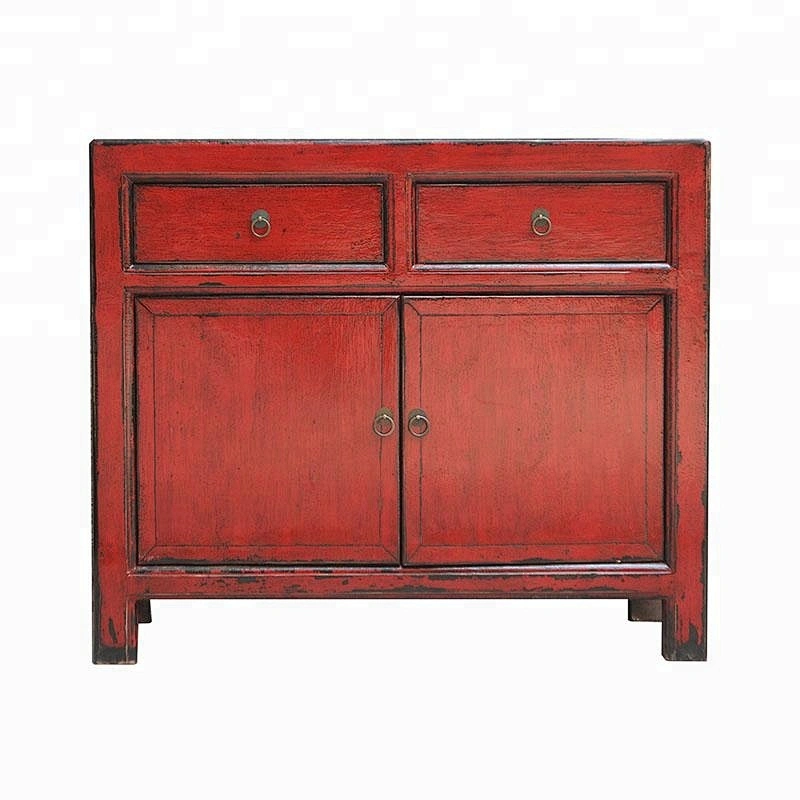 chinese antique distressed furniture oriental lacquered buffet