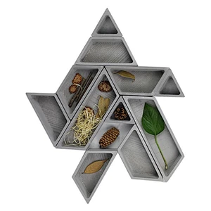 geometric series triangle trapezoid concrete flowerpot silicone mold for home decoration