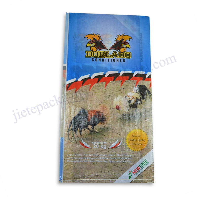 20kg plastic laminated pp woven chicken feed packing bag chicken feed bag 20kg 50kg