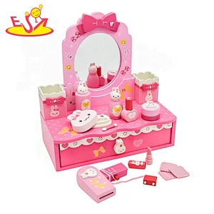2018 New hottest dresser toy wooden kids makeup set for pretend play W10D214