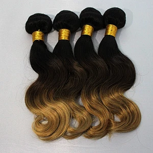 New coming Indian ombre hair weaves 2 tones and 3 tones body wave from 10 to 28inch