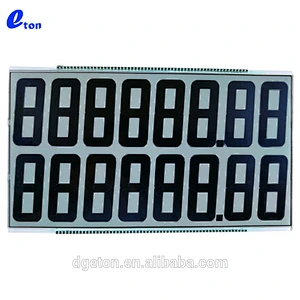 custom size segment 16 digit 7 segment LCD display for fuel dispenser