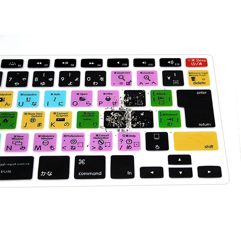 waterproof keyboard protector OSX Shortcut Keyboard Protector for Mac Japanese Laptop Keyboard Skins for macbook pro 13