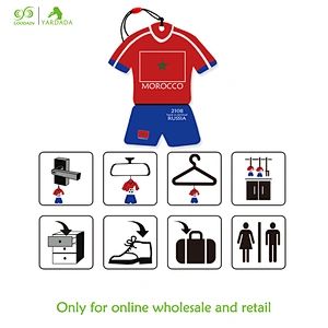 MOROCCO World Cup ball clothing shape, car fragrance paper, novelty design gift in stock