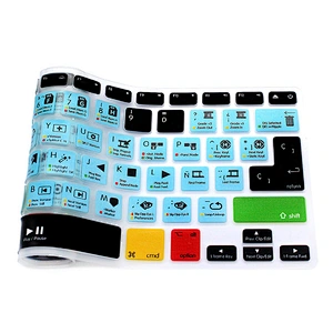 Davinci Resolve Spanish Azerty Silicone Keyboard Covers shortcuts keyboard skin For mac book pro laptop computer