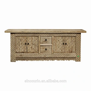 Beijing antique kitchen cabinets design rustic natural buffet sideboard