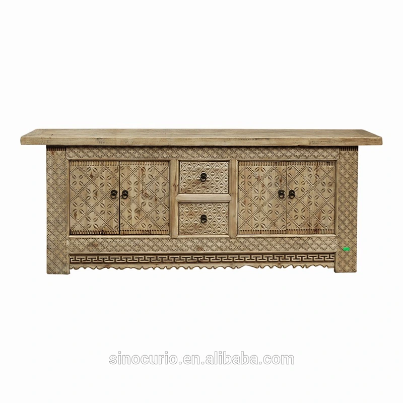 Beijing antique kitchen cabinets design rustic natural buffet sideboard