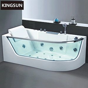 K-8946 Indoor 1 Person Massage Corner Round Whirlpool Bathtub