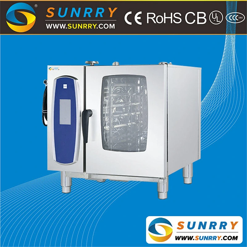 High quality LCD computer control 6-tray electric rational combi oven with automatic cleaning system