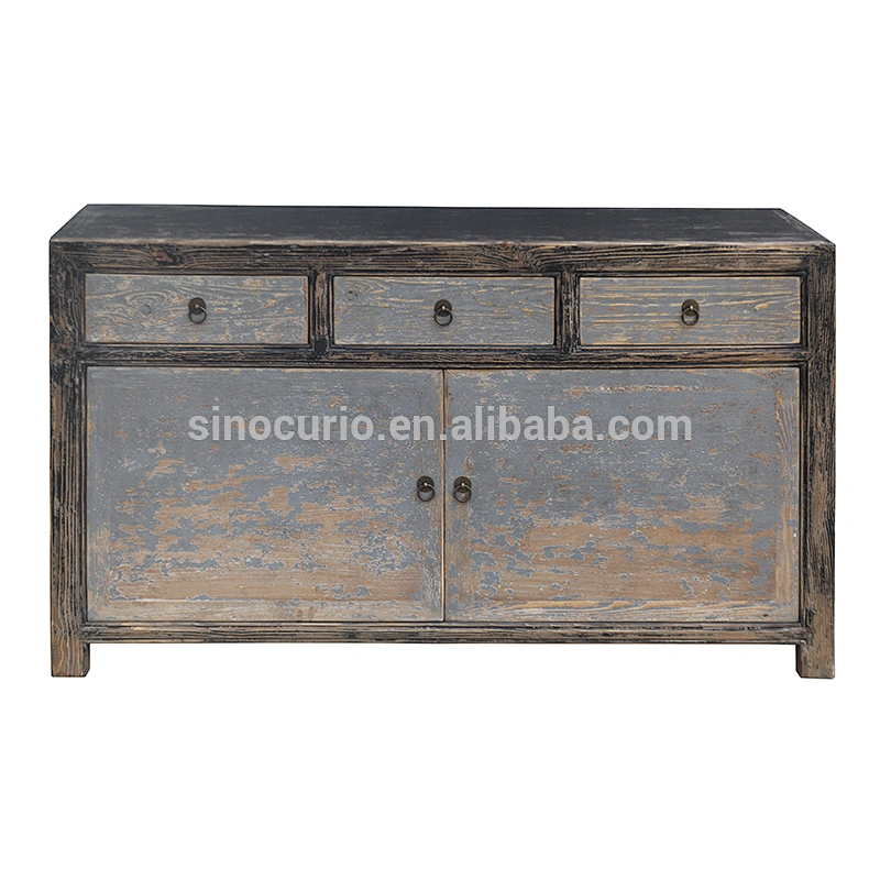 Chinese antique solid wood cabinet Shabby Chic style antique furniture
