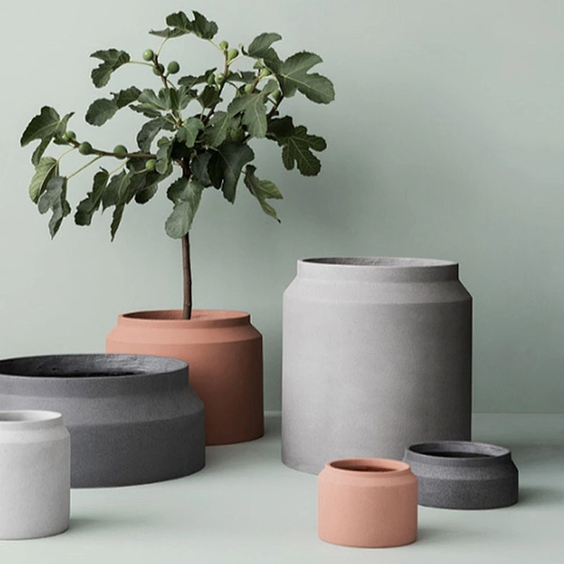 S9187 European style concrete Pot mold Round flowerpot mold Nordic simple style cement flower pot molds