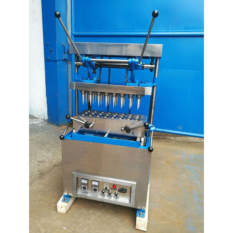 Commercial Stainless Steel Pizza Cone Maker and Soft Ice Cream Cone Machine